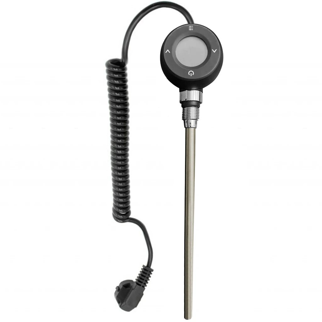 CERANO - Koupelnový radiátorový set Antonio - kombinované vytápění, wifi tyč - boční jednobodové připojení - 300W - černá matná - 860x550 mm