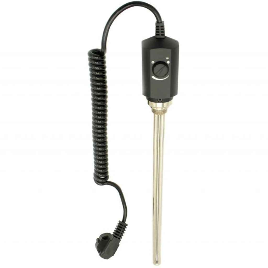 CERANO - Koupelnový radiátorový set Vincenzo - kombinované vytápění, termo tyč - boční jednobodové připojení - 600W - černá matná - 1330x600 mm