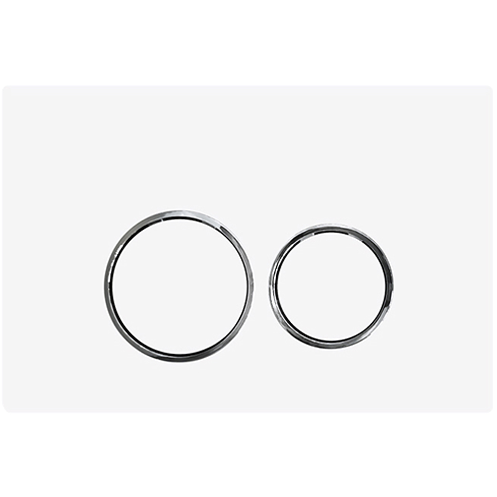 CERANO - Podomítkový WC set Carlito - bílá lesklá - tlačítko Prime/Duoalo, bílé - závěsné - předstěnová instalace/sádrokarton - 48,5x36,5 cm