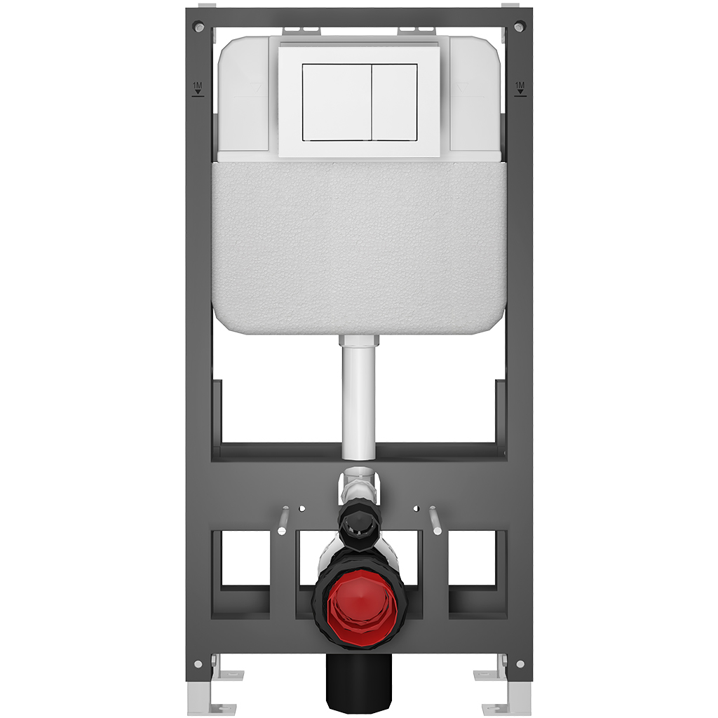 CERANO - Závěsné WC s bidetem Cronus Standard - bílá lesklá - tlačítko Prime/Maxio, bílé - volně stojící - předstěnová instalace/sádrokarton - 59,3x38,4 cm