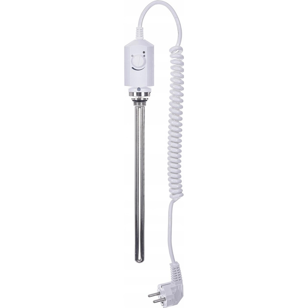 CERANO - Koupelnový radiátorový set Claude - kombinované vytápění, termo tyč - boční jednobodové připojení - 300W - bílá matná - 1200x500 mm