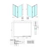 EASY LINE obdélníkový sprchový kout 1100x1000mm L/P varianta, sklo Brick