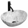 REA - Umyvadlo na desku Sofia 41x34,5 Stone Marble
