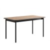 Jídelní stůl, dub jaskson hickory/grafit, 140x80 cm, BERGEN BL140