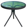 Zahradní príruční stolek, cen oceli / tvrzené sklo, HABIR