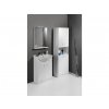 Koupelnový set LIVERO C550 (umyvadlová skříň + umyvadlo + vysoká skříň s košem + zrcadlo)
