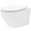 Rea - Závěsná WC mísa Carlo Flat Mini - bílá