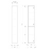 ESPACE skříňka 25x172x32cm, 1x dvířka, levá/pravá, dub stříbrný