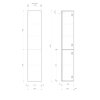 ESPACE skříňka 35x172x32cm, 2x dvířka, levá/pravá, černá mat