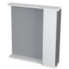PULSE galerka s LED osvětlením 2 x 3W, 75x80x17 cm, pravá, bílá/antracit