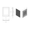 NIROX zrcadlo v rámu 600x800mm, dub stříbrný