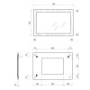 TREOS zrcadlo v rámu 750x500mm, dub Polar