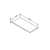 Deska DTDL 1350x18x440mm, bílá lesk