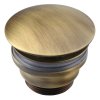 Umyvadlová výpust 5/4“, neuzavíratelná, velká krytka, tl.5-55mm, bronz