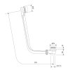Vanová souprava s bovdenem, délka 575mm, zátka 72mm, zlato