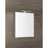 MIRRÓ galerka s LED osvětlením, 60x70x16cm, levá/pravá, dub stříbrný