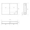 LINEX galerka s LED osvětlením, 100x70x15cm, dub stříbrný