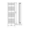 TONDI-E elektrické otopné těleso rovné 450x1330 mm, 500 W, bílá