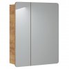 Via Domo - Koupelnová skříňka se zrcadlem Aruba Craft - přírodní - 60x75x16 cm