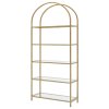 01 5 tier ladder glass shelf