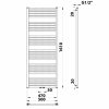GRUNT otopné těleso rovné 500x1610 mm, středové připojení, bílá