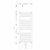 DIRECT otopné těleso se středovým připojením 450x960 mm, bílá