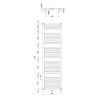 ORBIT otopné těleso s bočním připojením 450x1680 mm, bílá
