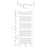 ORBIT otopné těleso s bočním připojením 750x1680 mm, bílá