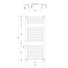 ORBIT otopné těleso s bočním připojením 450x960 mm, bílá