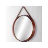Tutumi - Kulaté zrcadlo Loft - hnědá - 59 cm