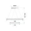 Závěsné stropní svítidlo Ring Crystal LED - chrom - APP773-2CP