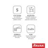Ravak - Podomítková baterie vanová/sprchová 10° Free, s přepínačem - černá