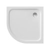 Ravak - Čtvrtkruhová sprchová vanička Elipso Pro Chrome 90x90 cm - bílá
