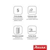 Ravak - Sprchový kout rohový posuvný šestidílný se vstupem z rohu Supernova ASRV3-90 - bílá, grape sklo