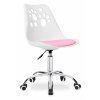 Via Domo - Otočná židle Nube - bílá/růžová - 52x96x42 cm