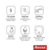 Ravak - Umyvadlová stojánková baterie Espirit 250 mm, s funkcí becool - grafit kartáčovaný