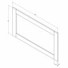 BRAND zrcadlo v dřevěném rámu 1300x700mm, mořený smrk