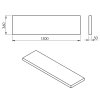 AVICE deska 130x36cm, dub Rover