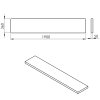 AVICE deska 190x36cm, dub Rover