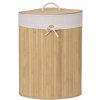 Oasi Casa - Rohový bambusový koš na prádlo Bella, 1-komorový - přírodní - 44x60x36 cm