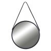 Oasi Casa - Zrcadlo v kovovém rámu Vapore, kulaté - černá - 60x100x4 cm