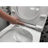 Závěsné WC AVVA Rimless, integr. baterie a bidet. sprška s podomítkovou nádržkou a tlačítkem Schwab, bílá