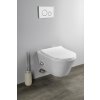 Závěsné WC AVVA Rimless, integr. baterie a bidet. sprška s podomítkovou nádržkou a tlačítkem Schwab, bílá
