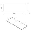 PLATO deska Rockstone 1300x24x500mm, bílá mat