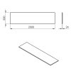 PLATO deska Rockstone 2000x24x500mm, bílá mat