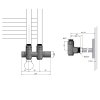 TWIN COMBI připojovací sada ventilů pro středové připojení, pravá, černá mat