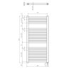 DIRECT-E elektrické otopné těleso rovné 600x960 mm, 400 W, černá