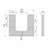 LINDO "U" organizér 372x36x323mm, plast, antracit