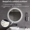 CERANO - Koupelnové LED zrcadlo Rivo, kovový rám - černá matná - Ø 80 cm