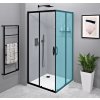 SIGMA SIMPLY BLACK sprchové dveře posuvné pro rohový vstup 1100 mm, čiré sklo